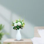 Elegant White Hydrangea Faux Floral Arrangement