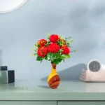 Artificial Red Flower Vase Arrangement